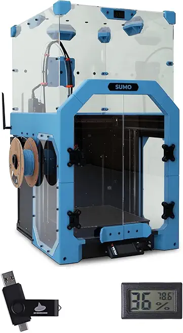 Sumo 3D Printer Enclosure Kit for The Prusa XL - Includes Plexiglass/Acrylic, Fasteners, Hex Rods, Magnets & Hygrometer (Clear)