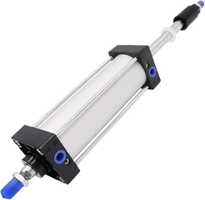 SCJ50x50-50 Standard Pneumatic Cylinder Bore 50mm Double Acting Air Cylinders Adjustable Stroke 0-50mm Large Thrust 1Pcs(SCJ50x50-50 and LB,with magnet)