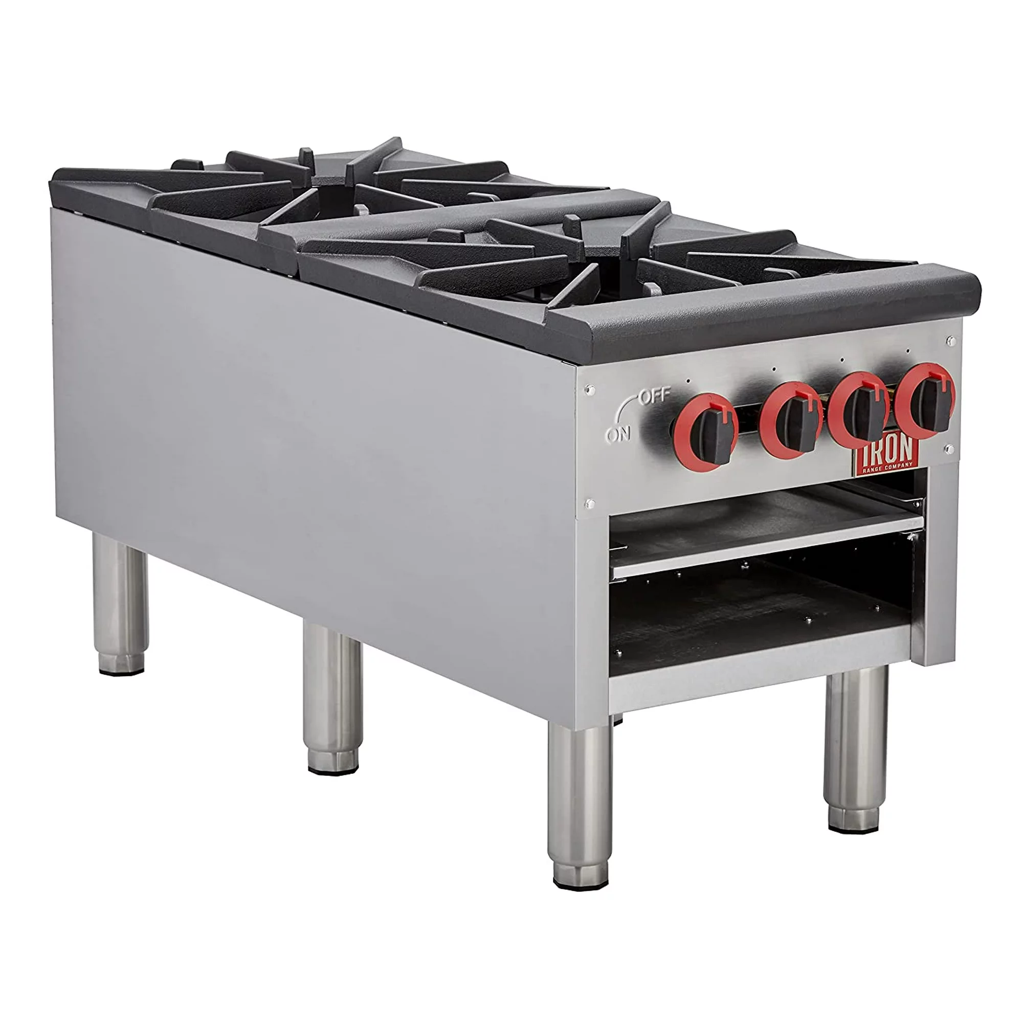 Iron Range IRSP-2B Commercial Natural Gas Stock Pot With Two 3 Ring Burners, 160,000 BTU, ETL Listed