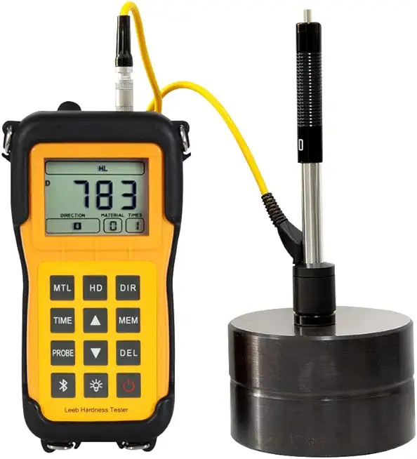 YUSHI Portable Leeb Hardness Tester Series (LM100 with Standard D Type Impact Device and D Test Block)