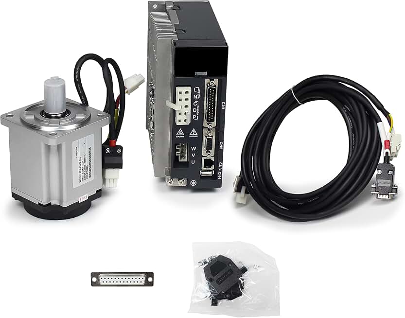 CNCTOPBAOS 750W AC Servo Motor Kit 3000rpm-6000rpm,0.75KW 2.39Nm-7.17Nm 220V Servo Motor Driver Controller System,17 bit Encoder,Support RS485 Modbus for Industrial Automation/CNC Machine/Robots