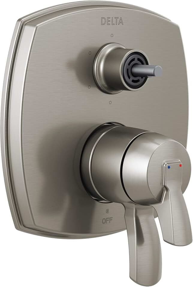 DELTA FAUCET T27976-SSLHP 17 Series Integrated Six Function Less Handle Shower Trim with Diverter, Stainless