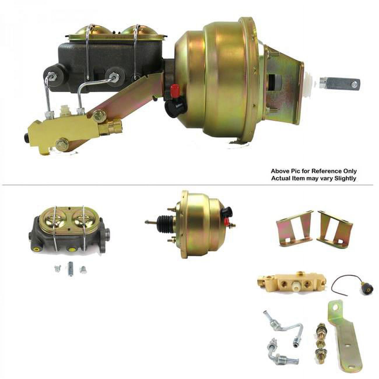 Helix Suspension Brakes & Steering 334719 1958-1964 Chevy Bel Air Firewall Mount Power 8 in. Dual Brake Booster Kit LS Disc & Drum