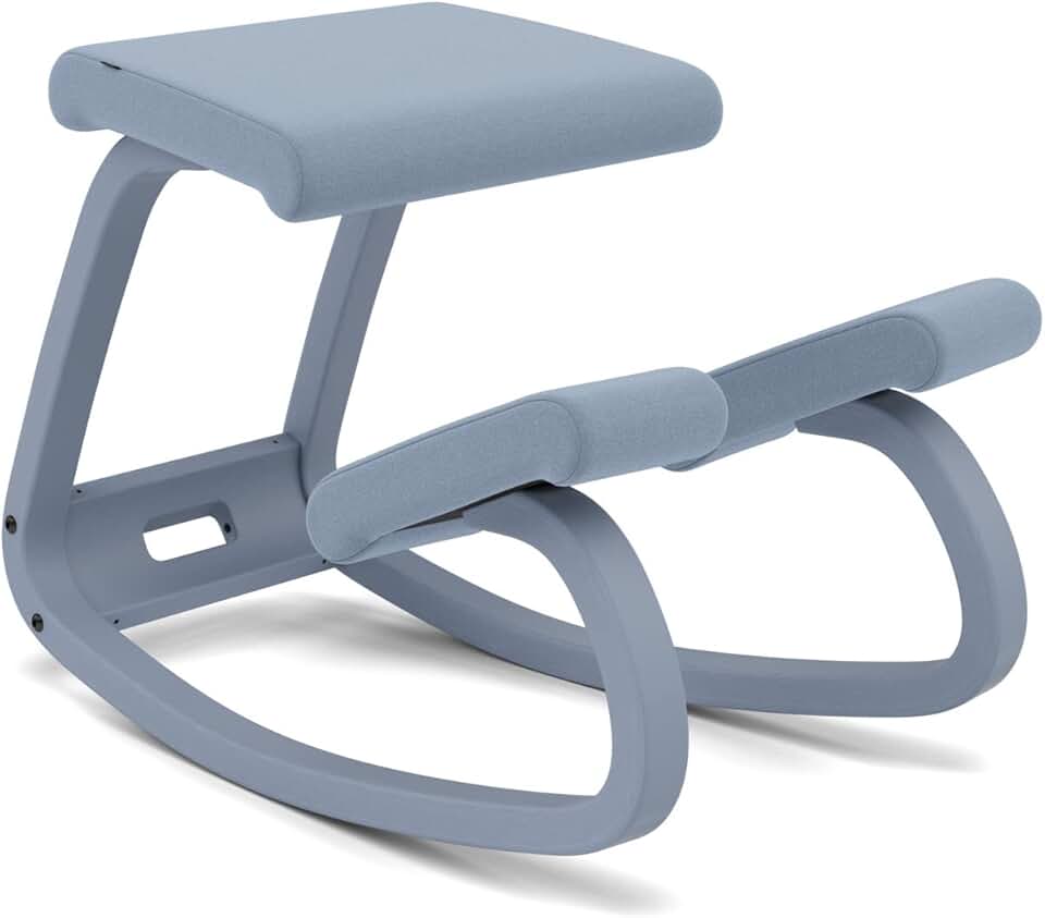 Varier Variable Monochrome, Original Kneeling Chair, Ergonomic Office Chair, 10-year Warranty, Designed by Peter Opsvik, Stone