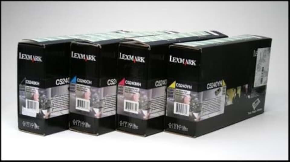 Genuine LEXMARK C524 C532 C534 HI-YIELD TONER C5246CH, C5246YH, C5246MH, C5246KH, BCYM Sealed In Retail Packaging