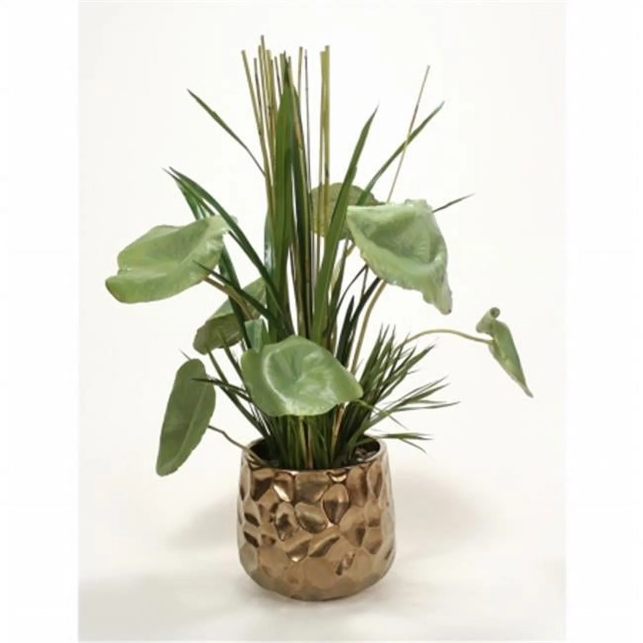 International  Orchid Foliage Mix in Medium Burnt Gold Gabi Planter