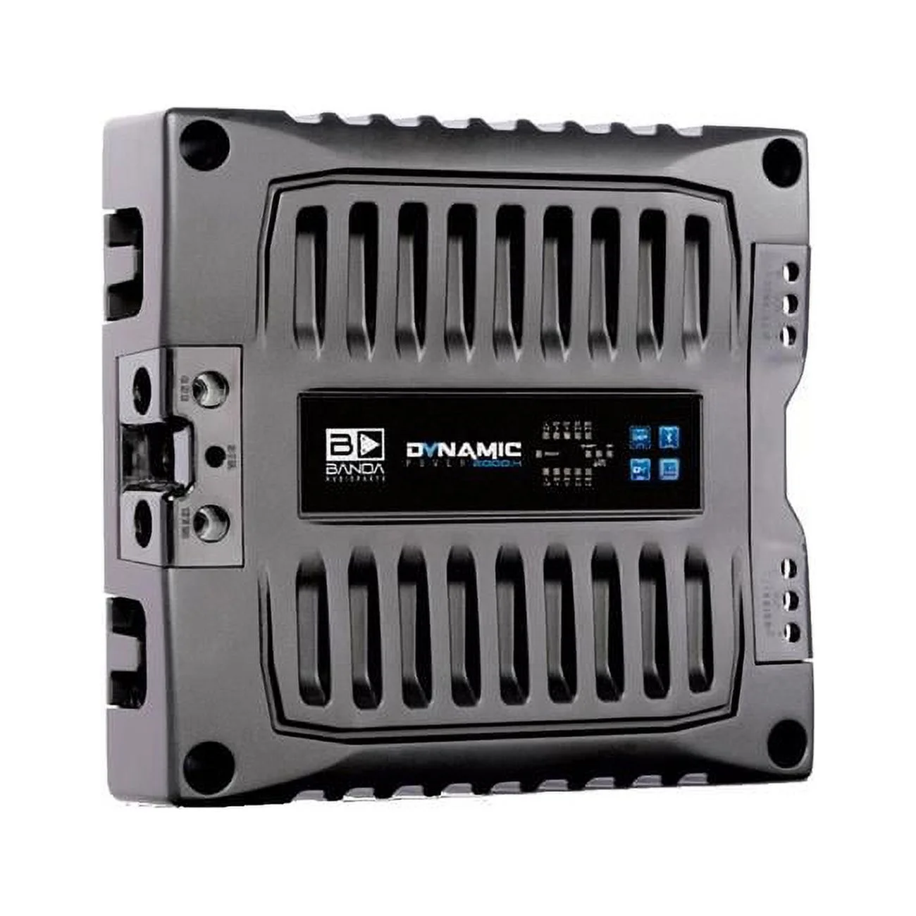 Banda  Android & Apple App Controllable Car Bluetooth Four Channel Audio Amplifier, Black