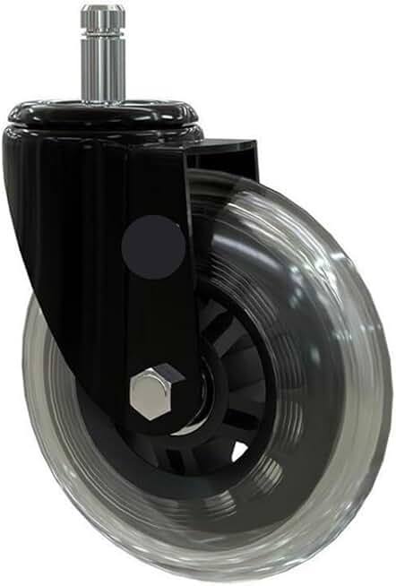 4-inch Caster Circlip Polyurethane Universal Wheel Skateboard Car Torsion Transparent Roller 5Pcs