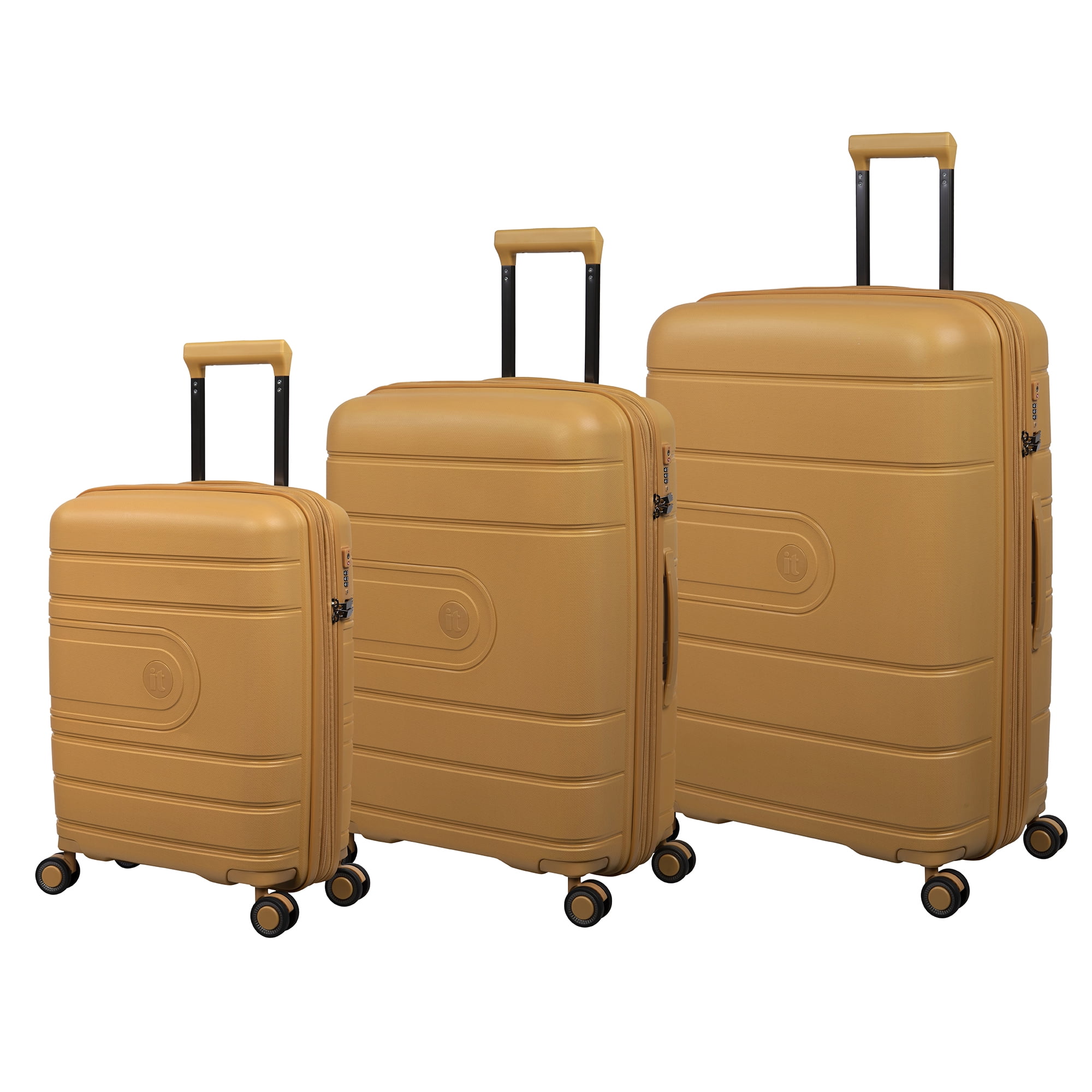 it luggage Eco-Tough 3 Piece Hardside 8 Wheel Expandable Spinner Luggage Set