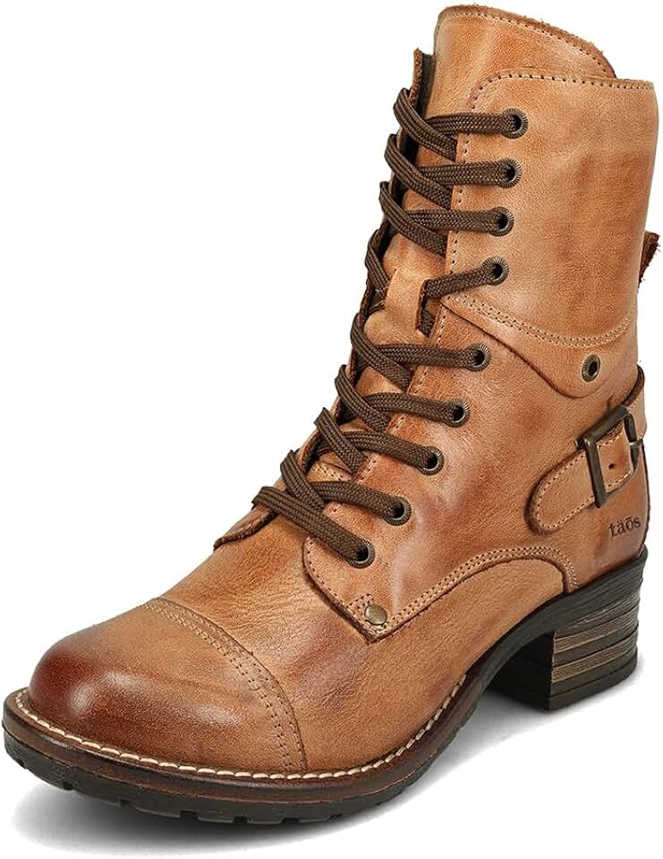 Taos Crave Women's Boots - Stylish and Classic Design for Everyday Fashion - Lacing & Zipper for Perfect Fit with Curves & Pods Removable Footbed with Arch Support