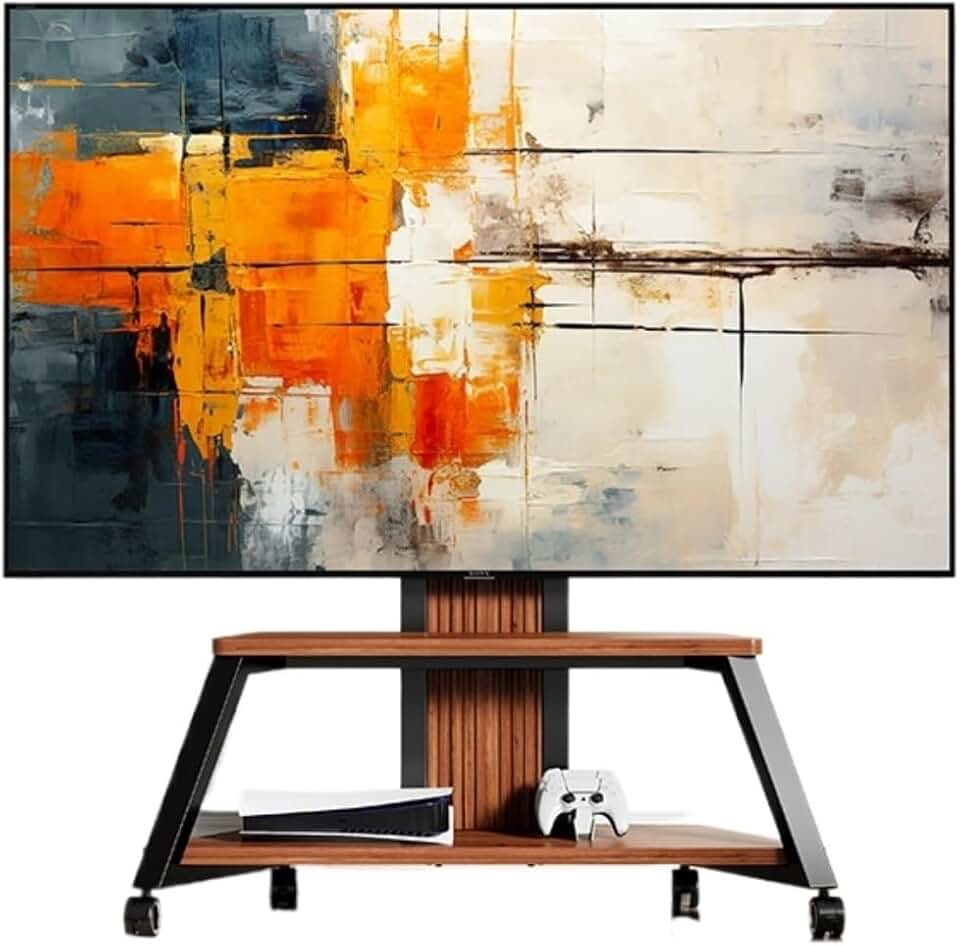 Universal TV Stand TV Stand TV Stands Height Adjustment Rolling TV Stand for 50-86 Inch TVs, TV Stand with Wheels, Tall Mobile Universal TV Stand with Shelf Television Stands