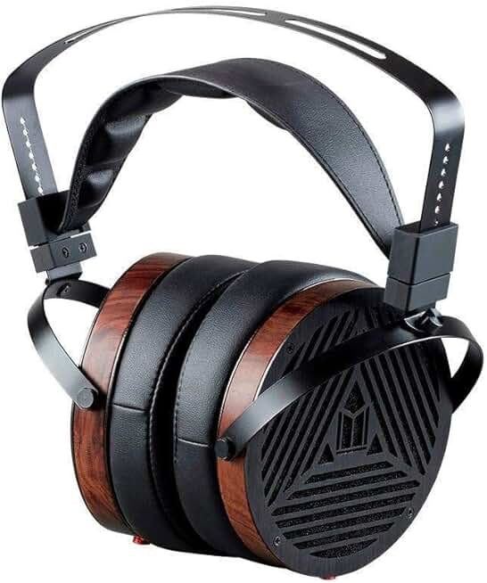 Monolith Over Ear Planar Magnetic Headphones - With 106mm Driver, 50 Ohm, 10 Watt Maximum Power Handling, Open Back Design, Comfort Ear Pads For Studio/Professional, Black/Wood