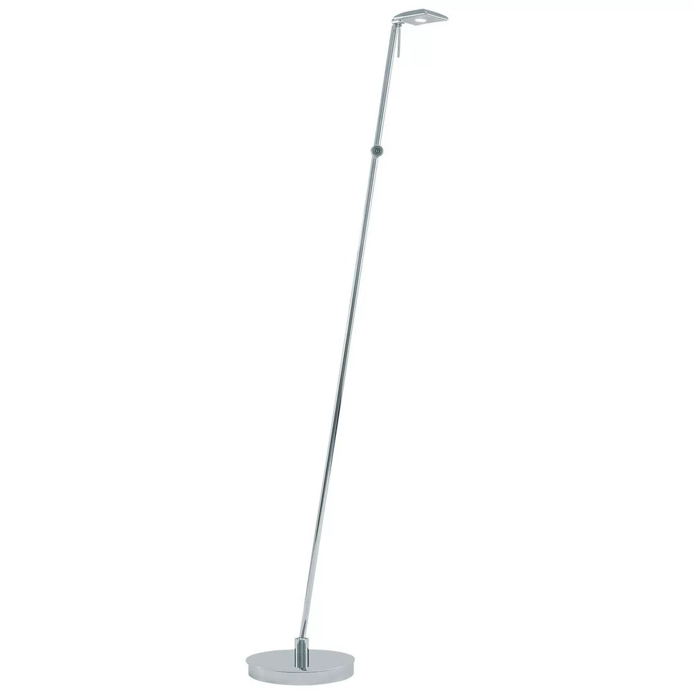 P4324-077-George Kovacs Lighting-George's Reading Room - 50 Inch 8W 1 LED Floor Lamp-Chrome Finish