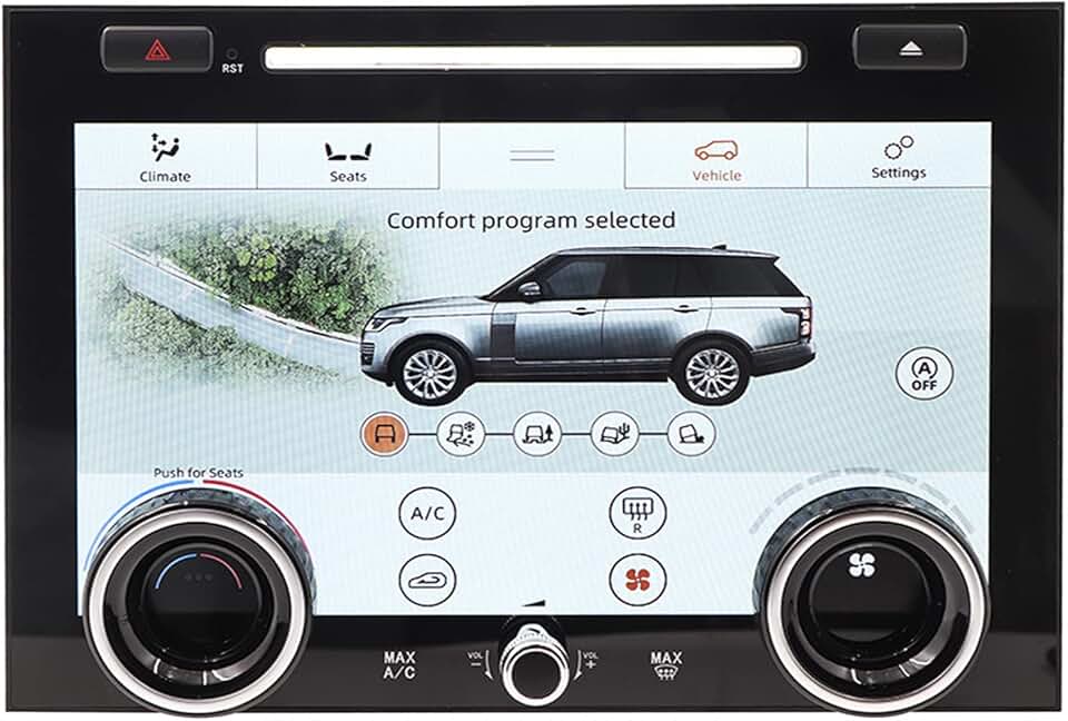 10 Inch LCD Touch Screen Air Conditioning Climate Control AC Panel for Land Rover Range Rover Vogue L405 2013-2017, Upgrade Version with Installation Guide, Asv-LRAC10-us