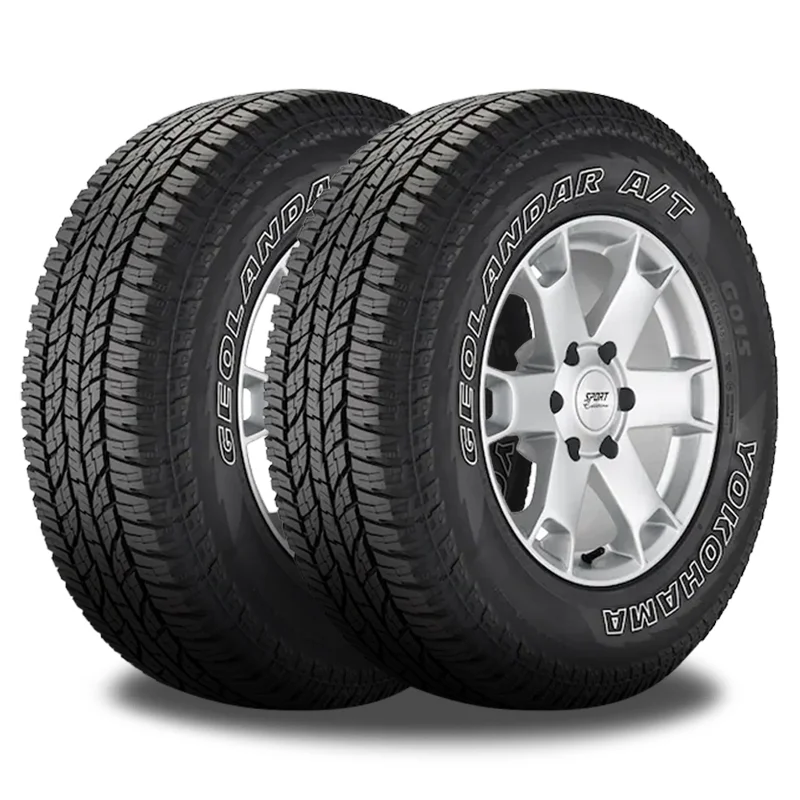 Pair of 2 Yokohama Geolandar A/T G015 OWL 215/75R15 100/97S Tires 110101628 / 215/75/15 / 2157515 Fits: 1995 Jeep Wrangler Rio Grande, 1997-2001 Jeep Wrangler Sport