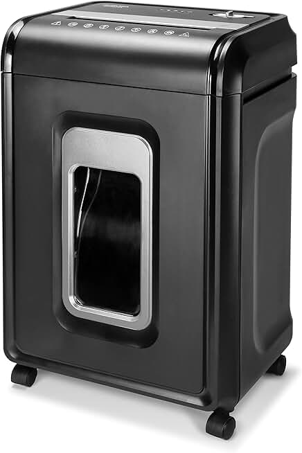 Aurora AU1880XA Heavy Duty Anti-Jam 18-Sheet Crosscut Shredder/60 Min Run Time/ 7-Gallon Pullout Basket and Casters