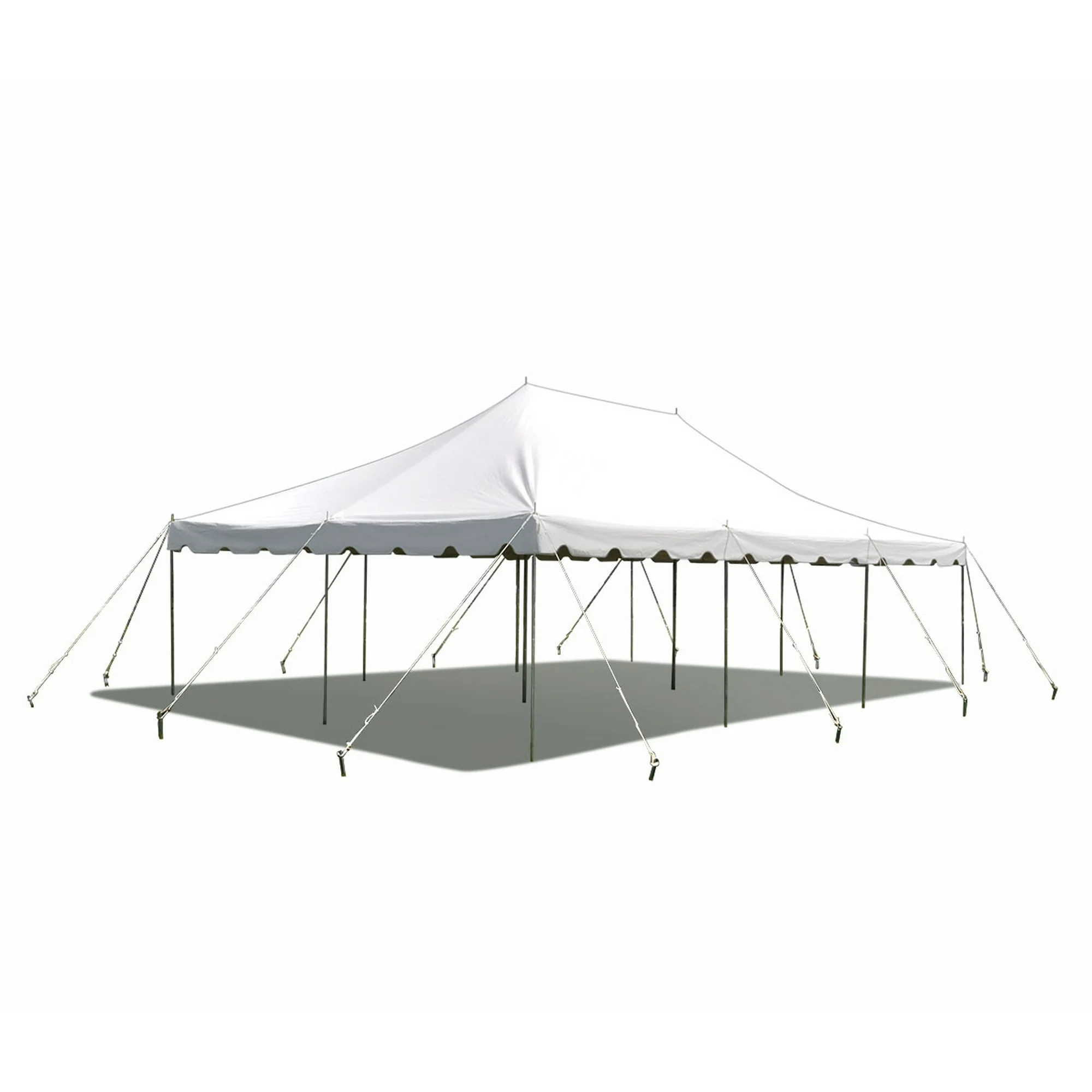 Party Tents Direct Weekender Outdoor Canopy Pole Tent, White, 20 ft x 30 ft
