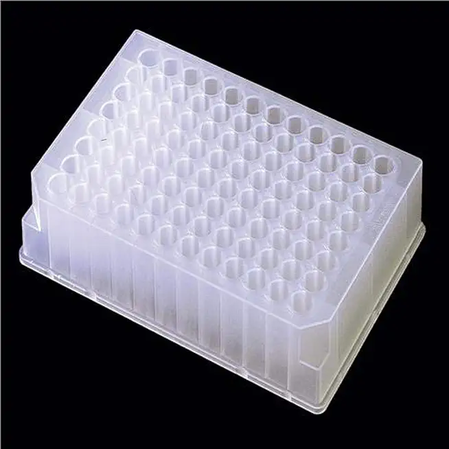 CORNING P-DW-11-C-S Axygen Polypropylene 96 Well Clear Round Bottom Deep Well Plate, Sterile, 1.1 mL Well Volume (Pack of 50)