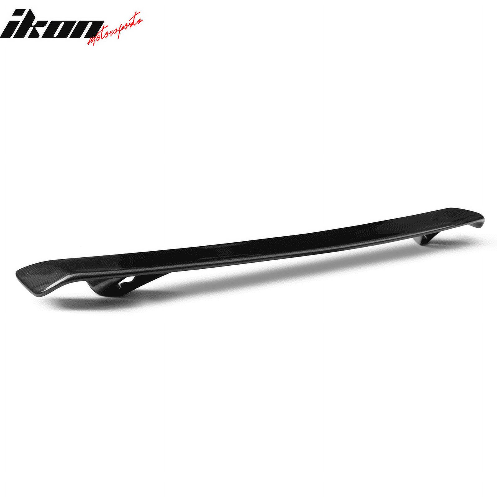 Ikon Motorsports Compatible with Universal Trunk Spoiler Carbon Fiber Black