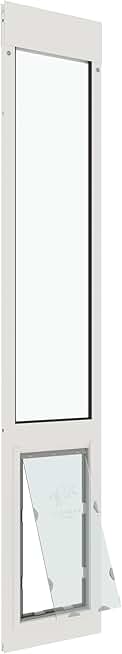 Liberty Pet Door for Sliding Glass Door | Vinyl Frame with Closing Cover | for Home & Rentals | Clear Glass | White, Large Flap, 95
