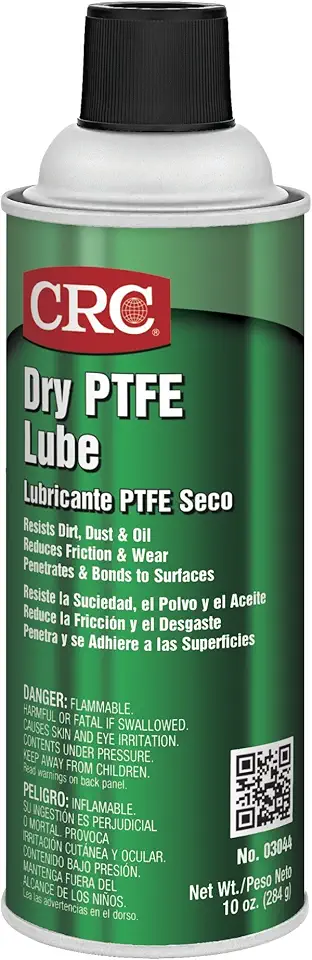 CRC Dry PTFE Lube 03044 – [Pack of 12] 10 WT. Oz. NSF H2 Registered Lubricant w/Advanced Dry Film Technology