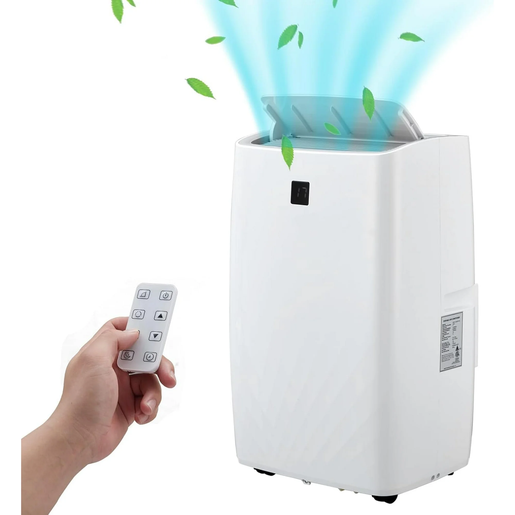 Patikuin Portable Air Conditioner, 12000 BTU Portable AC Unit with Remote, Window kit, Pipe Cools up to 550 Sq. Ft for Home Office Dorms, White