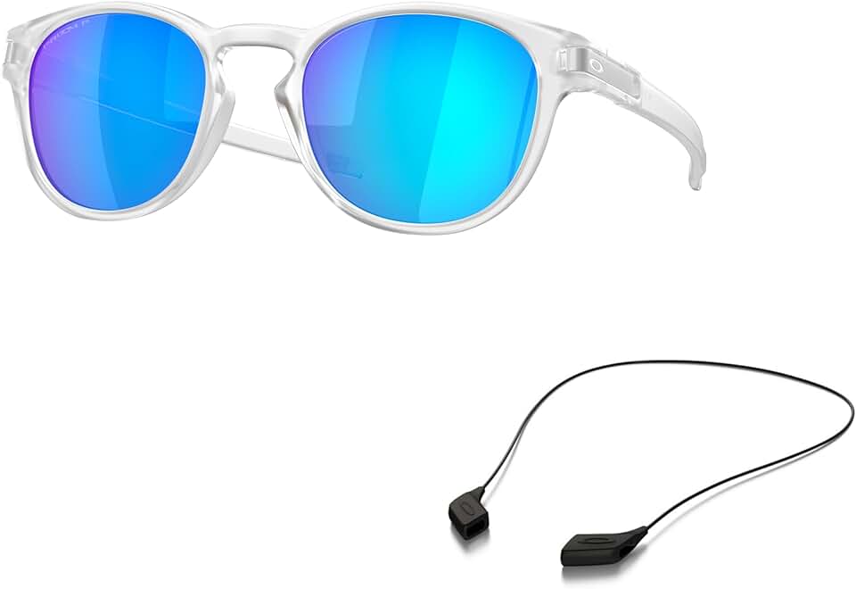 Oakley OO9349 Sunglasses Bundle: OO 9349 934948 Latch/A and Medium Black leash Accessory kit