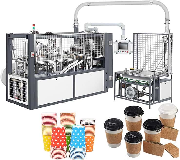 Fully Automatic Customized Paper Cup Making Machine - High-Speed Disposable Ice Cream Bowl Forming Machine for 3oz to 25oz Paper Cups with Lid, Paper Cup Printing and Packing Solutions