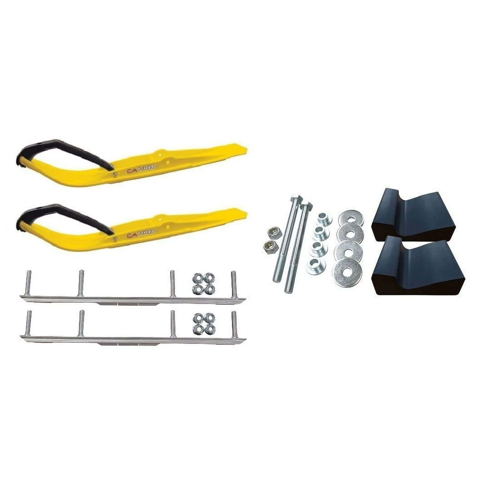 C&A Pro Yellow Razor Snowmobile Skis w/ 4.5