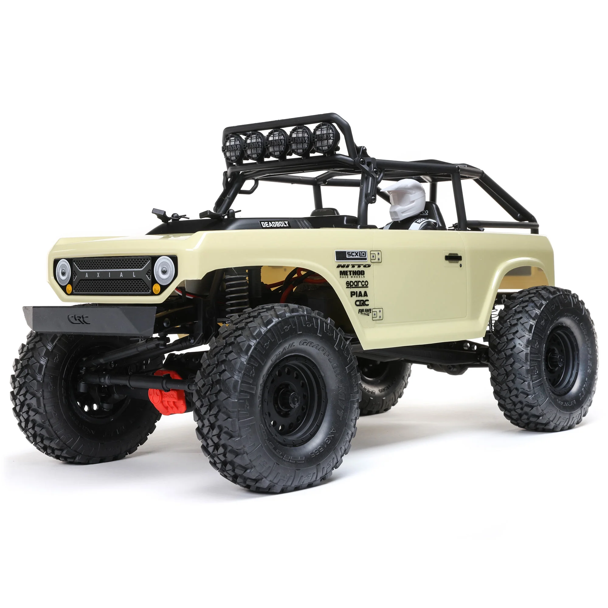 Axial RC Truck 1/10 SCX10 II Deadbolt 4 Wheel Drive Brushed RTR Battery and Charger Not Included Tan AXI03025T2 Trucks Electric RTR 1/10 Off-Road Trucks Electric RTR 1/10 Off-Road