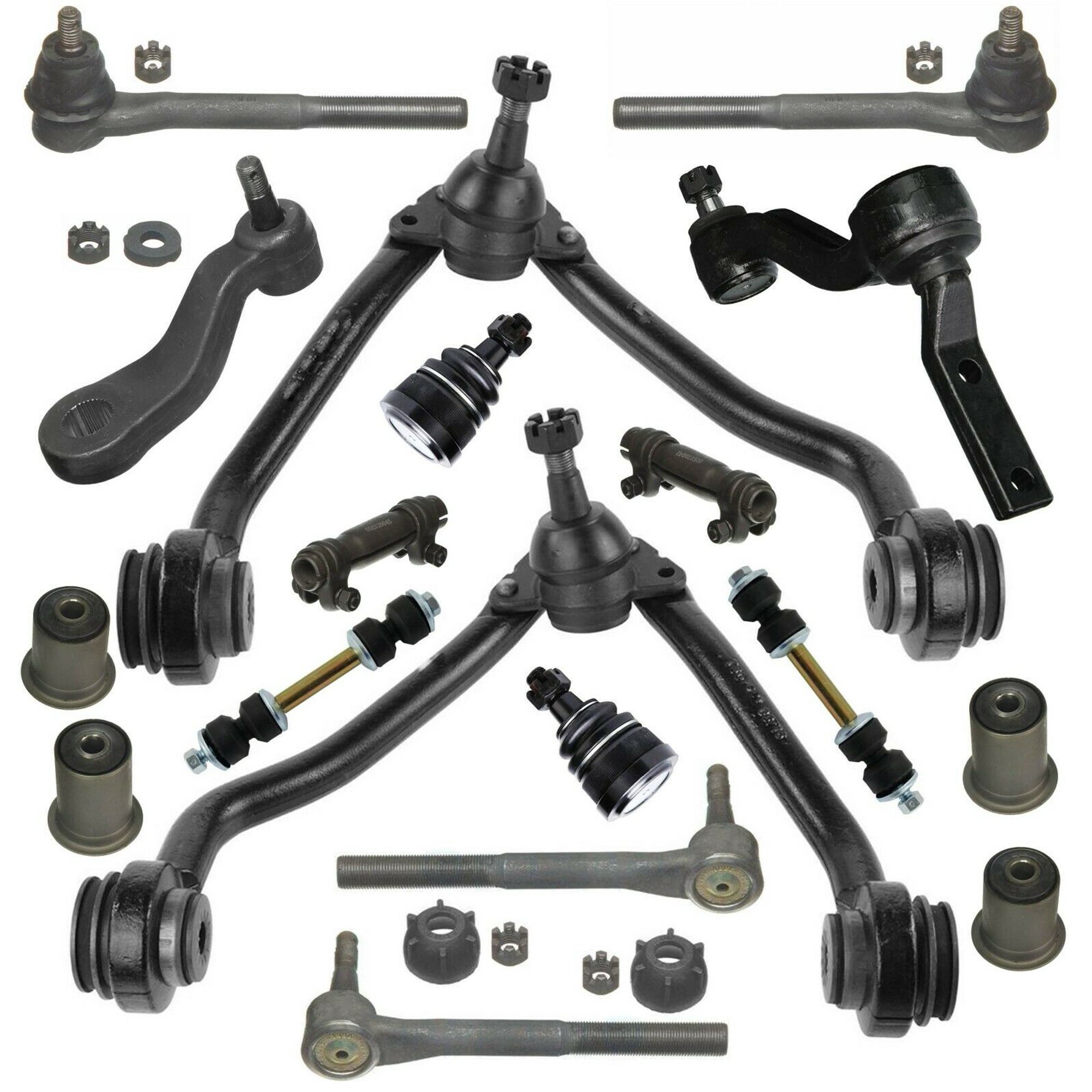 16 Pc Suspension & Steering Kit Tie Rod Linkages Control Arm Bushing Adjusting Sleeves Upper Control Arms Pitman Idler Arms Fits select: 1989-1992 CHEVROLET GMT-400, 1989-1992 GMC SIERRA