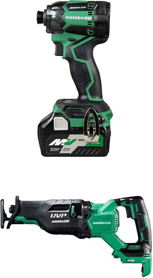 Metabo HPT 36V MultiVolt™ Cordless Triple Hammer BOLT Impact Driver Kit w/ 36V MultiVolt Cordless Reciprocating Saw (Tool Only)