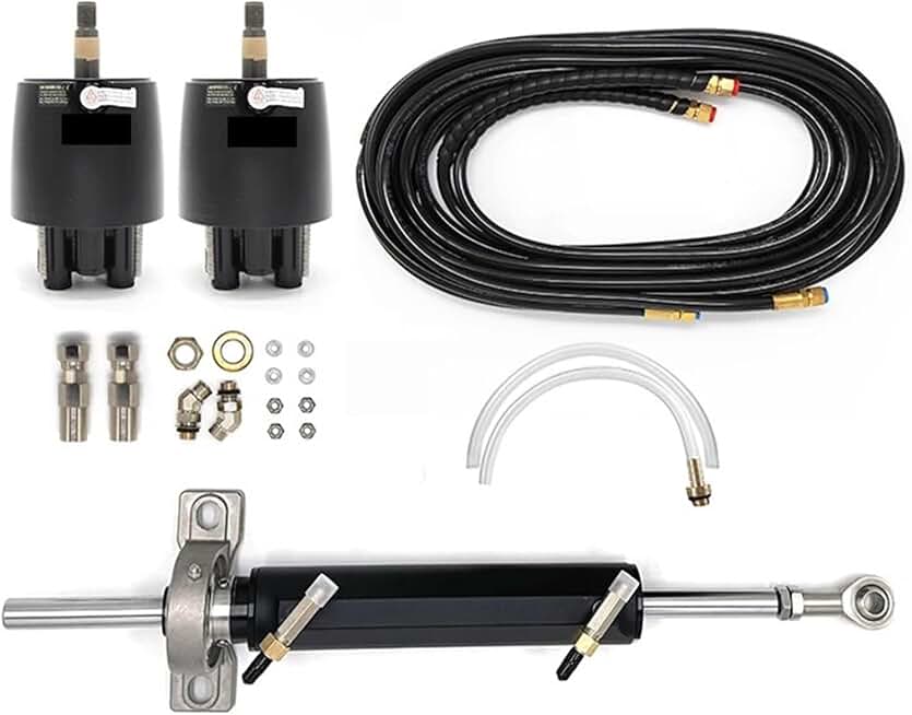 Winibo Boat Inboard Hydraulic Steering System with 2 Pump Fishing Vessel Speedboat Marine Accessories