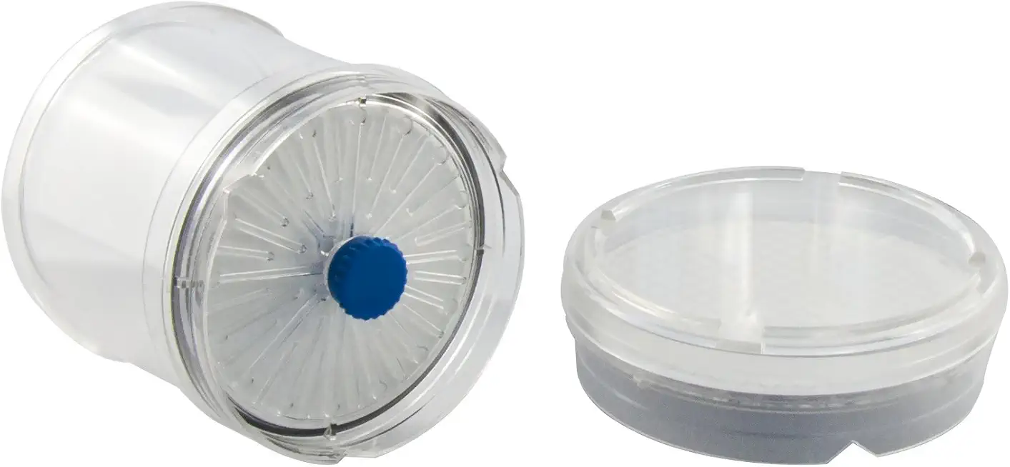 GVS 10497506 Analytical Funnel, Nitrocellulose Removable Membrane, Sterile, White/Black Grid, 0.45 µm Pore size, 47 mm Diameter, 100 mL Capacity, Individually Bagged (Pack of 50)