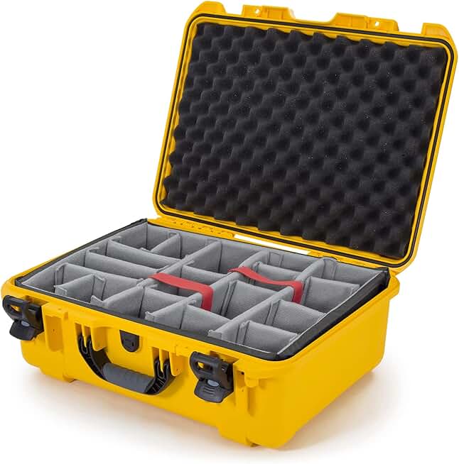 Large Series 940 Lightweight NK-7 Resin Waterproof Protective Case with Padded Dividers, Yellow