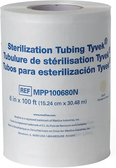 Medline MPP100680N Tyvek Medical Sterilization Rolls, 6