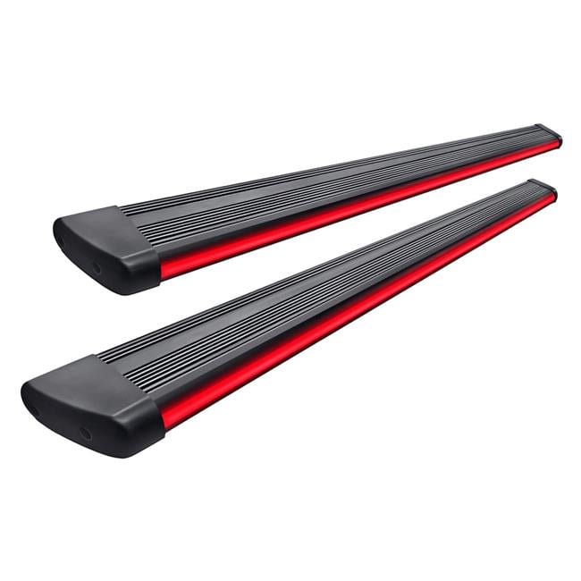 Black R66 Universal Running Board with Integrated Red LED Light for 2018 GMC Terrain