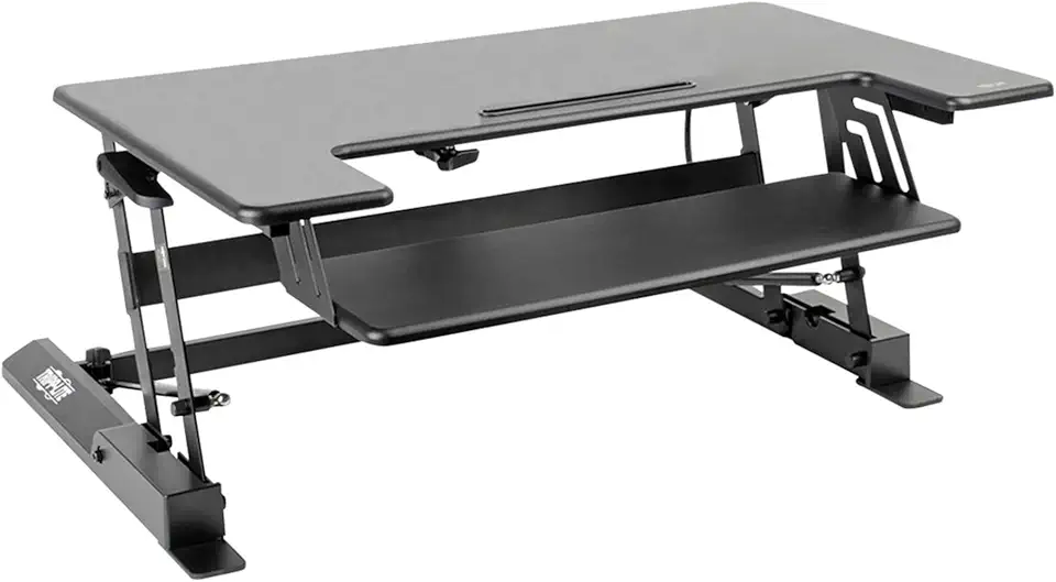Tripp Lite WorkWise Height-Adjustable Sit-Stand Desktop Workstation, 36 x 22 in. Monitor Platform (WWSSD3622)