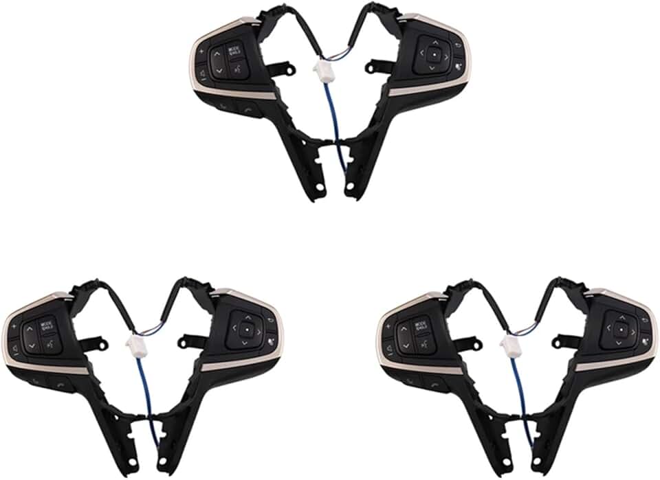 3X Car Multi-Function Steering Wheel Cruise Control Buttons Switch Compatible with Toyota Innova 2015-2019