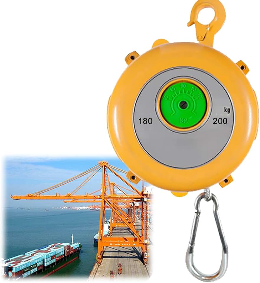 Load-Bearing Spring Balancer，Adjustable Spring Balancer Thick Steel Wire Rope Assembly Line Used for Hanging, Placing, Transporting and Dismantling Tools Etc. (Size : 180-200kg)