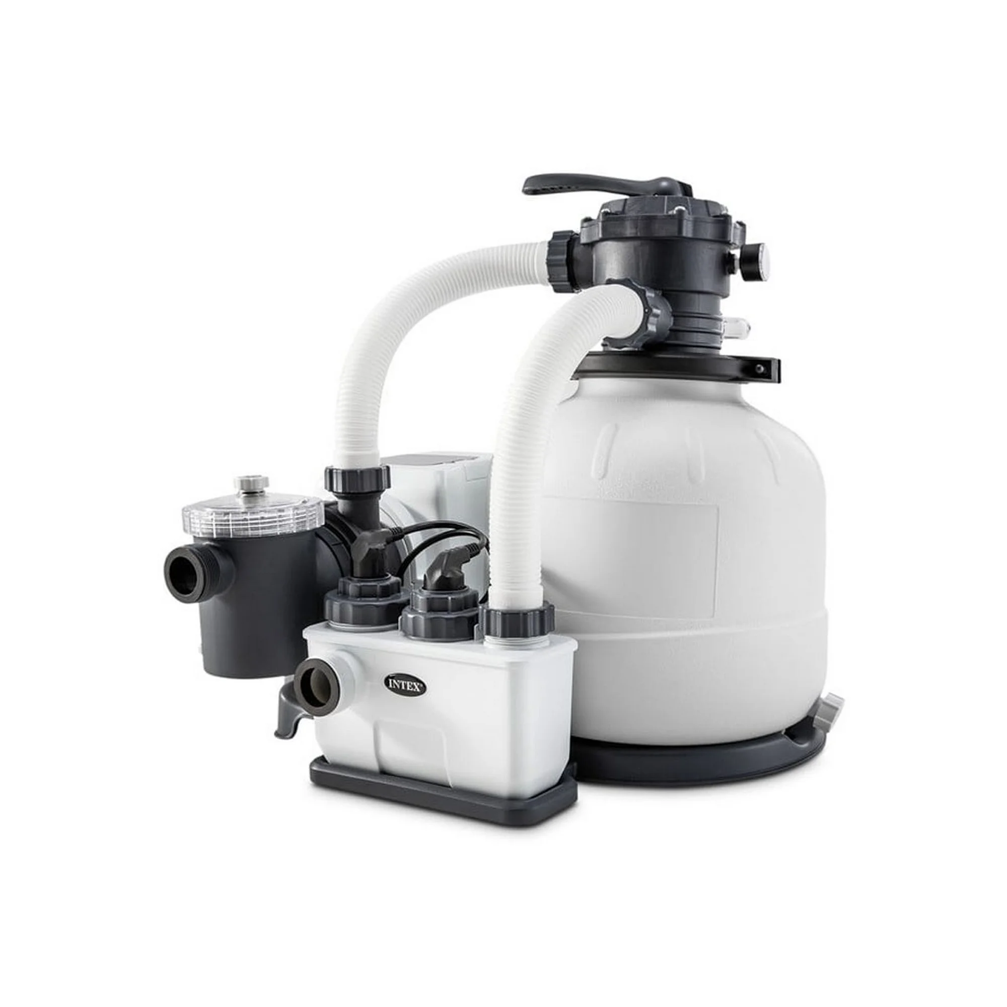 Intex QX2100 Krystal Clear Sand Filter Pump & Saltwater Systems with Electrocatalytic Oxidation for Above Ground Swimming Pools Up to 8500 Gallon Pools