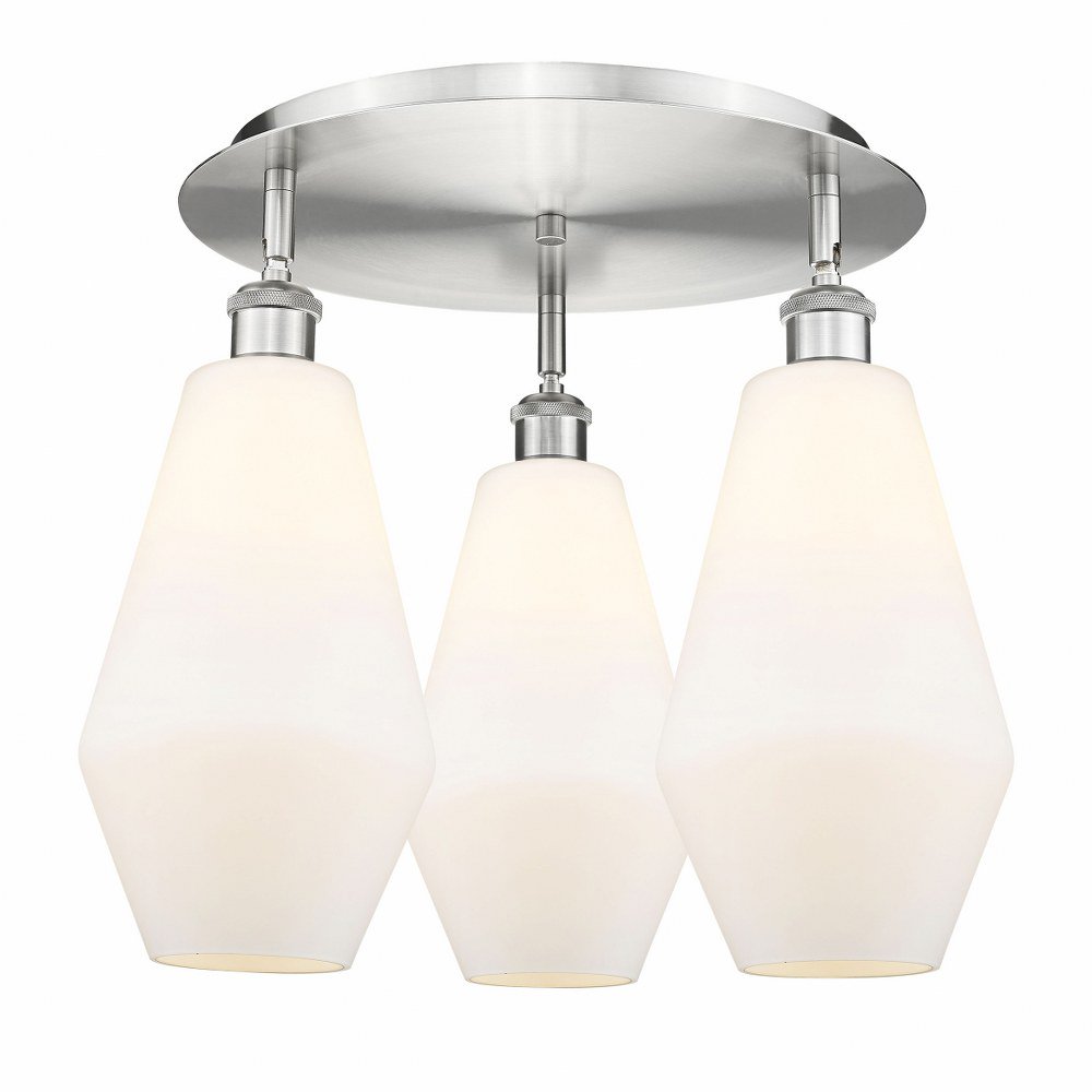Innovations Lighting - Cindyrella - 3 Light Flush Mount In Industrial Style-14.5