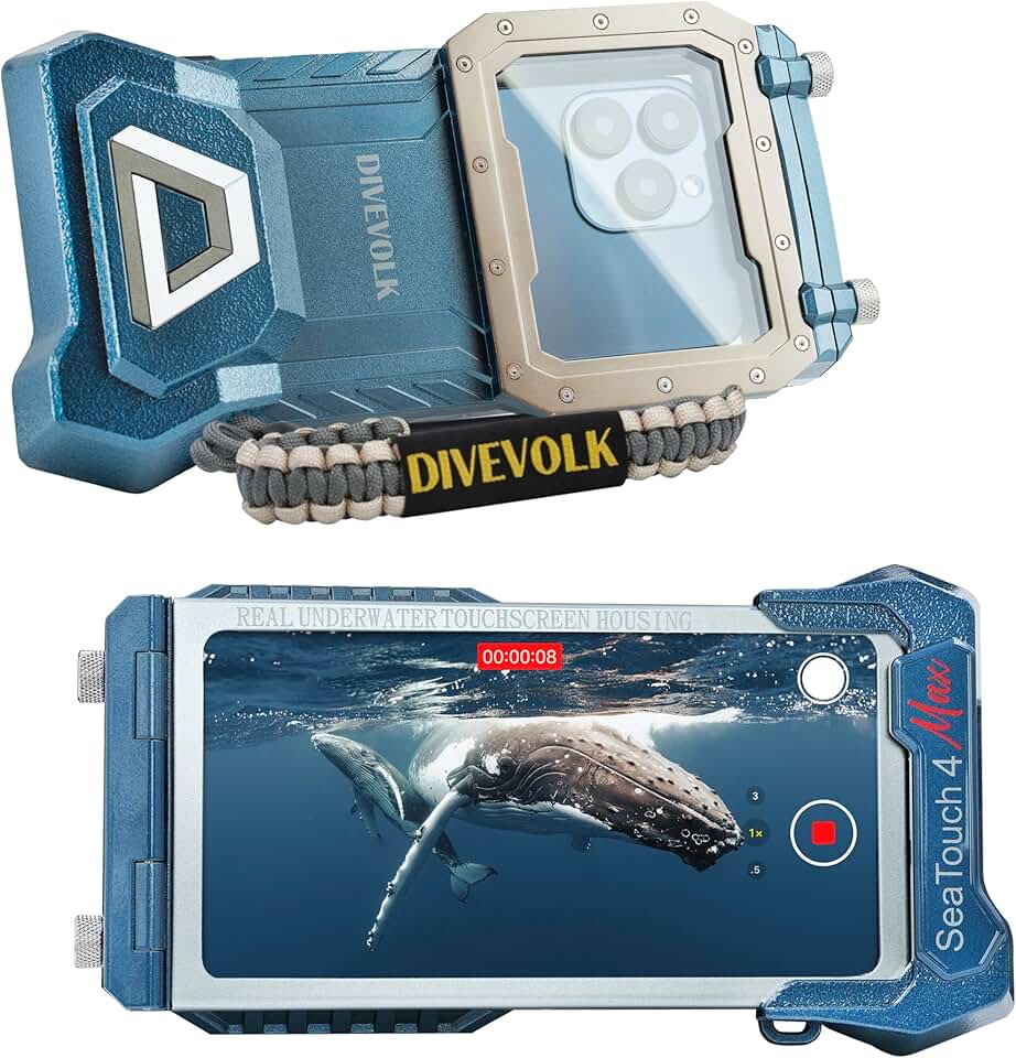 DIVEVOLK Diving Phone Case compatiable for iPhone 12/12 Pro/12 Pro Max/13/13 Pro/13 Pro Max/14/14 Pro/14 Pro Max/15/15 Pro/15 Pro Max