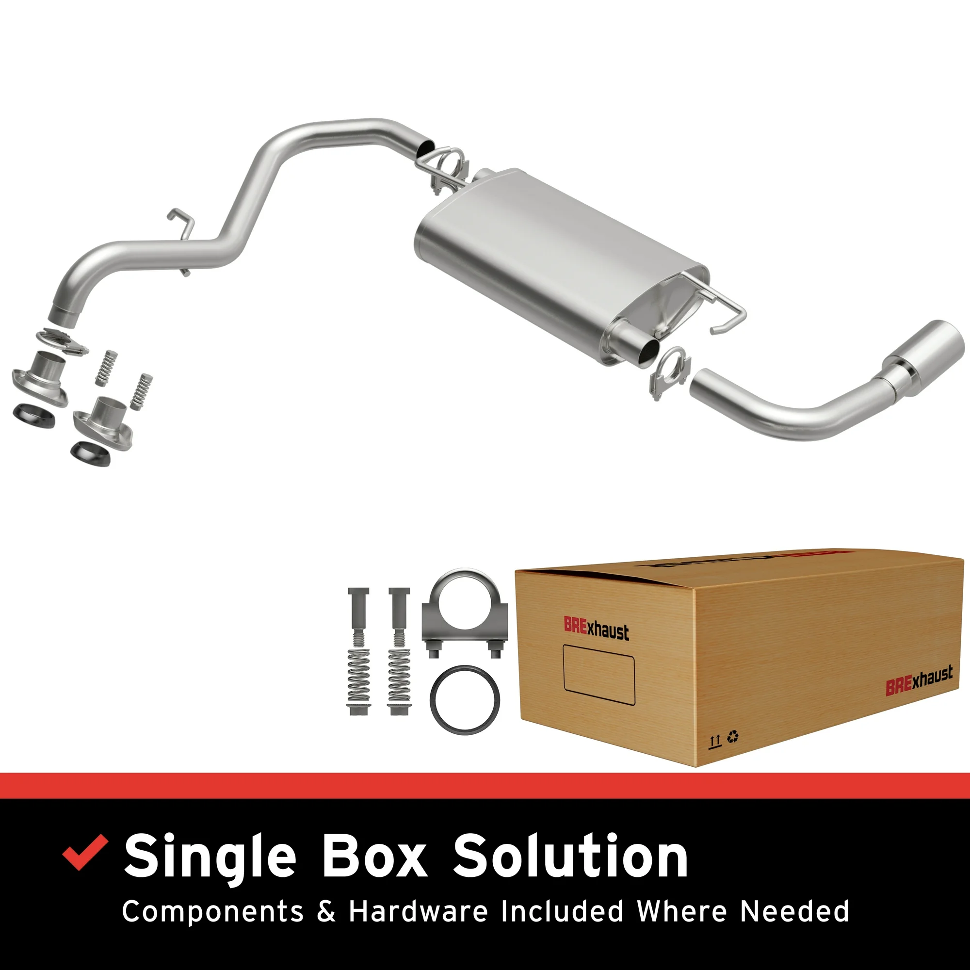 BRExhaust Direct-Fit Replacement Exhaust System 106-0061