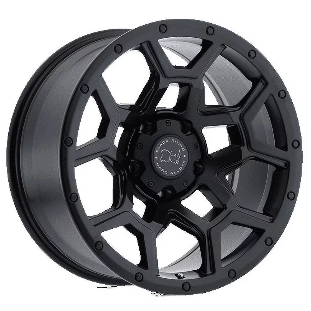 Black Rhino Aluminum Rim OVERLAND 17X9.5in Matte Black Finish, 1795VRL066135M87