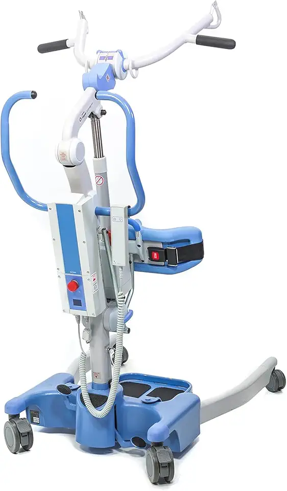 Joerns Hoyer Journey Sit to Stand Electric Power Patient Lift | Ultra Compact, Portable Folding Stand Aid | Safe Working Load 340 Lbs. | Smart Monitor Technology