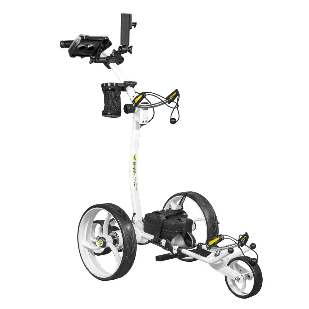 BATCADDY X8R Sealed Lead 18-Hole Battery Powered Golf Push Cart with Remote, Dual Motor, 9-Speeds and Reverse, Cruise Control, Anti-Tip Wheel, and Downhill Control, Arctic White