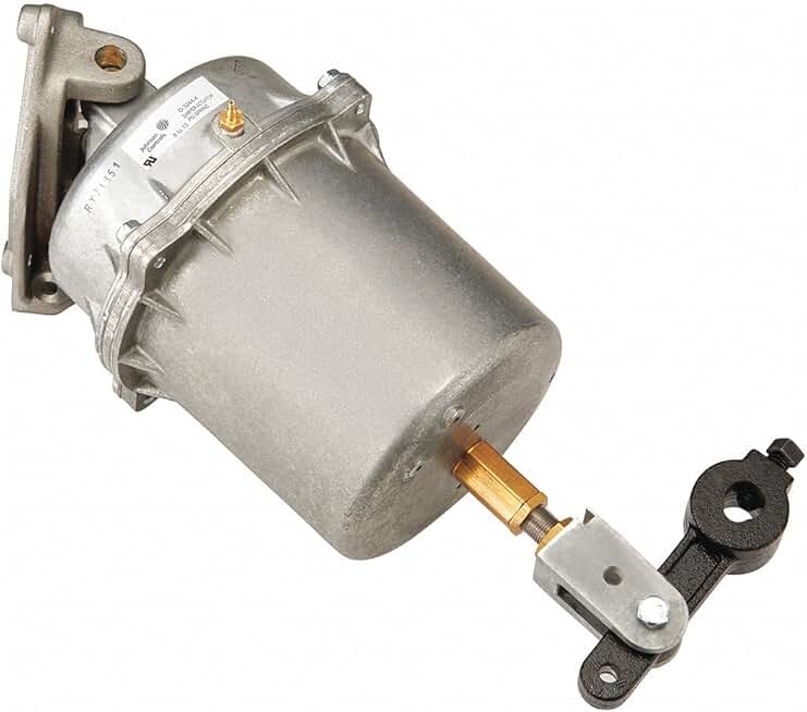 Johnson Controls D-3244-4 Series D-3240 Pneumatic Piston Damper Actuator, Single 8 to 13 psig Spring, Swivel Mount Bracket, Clevis, and Crank Arm, 4