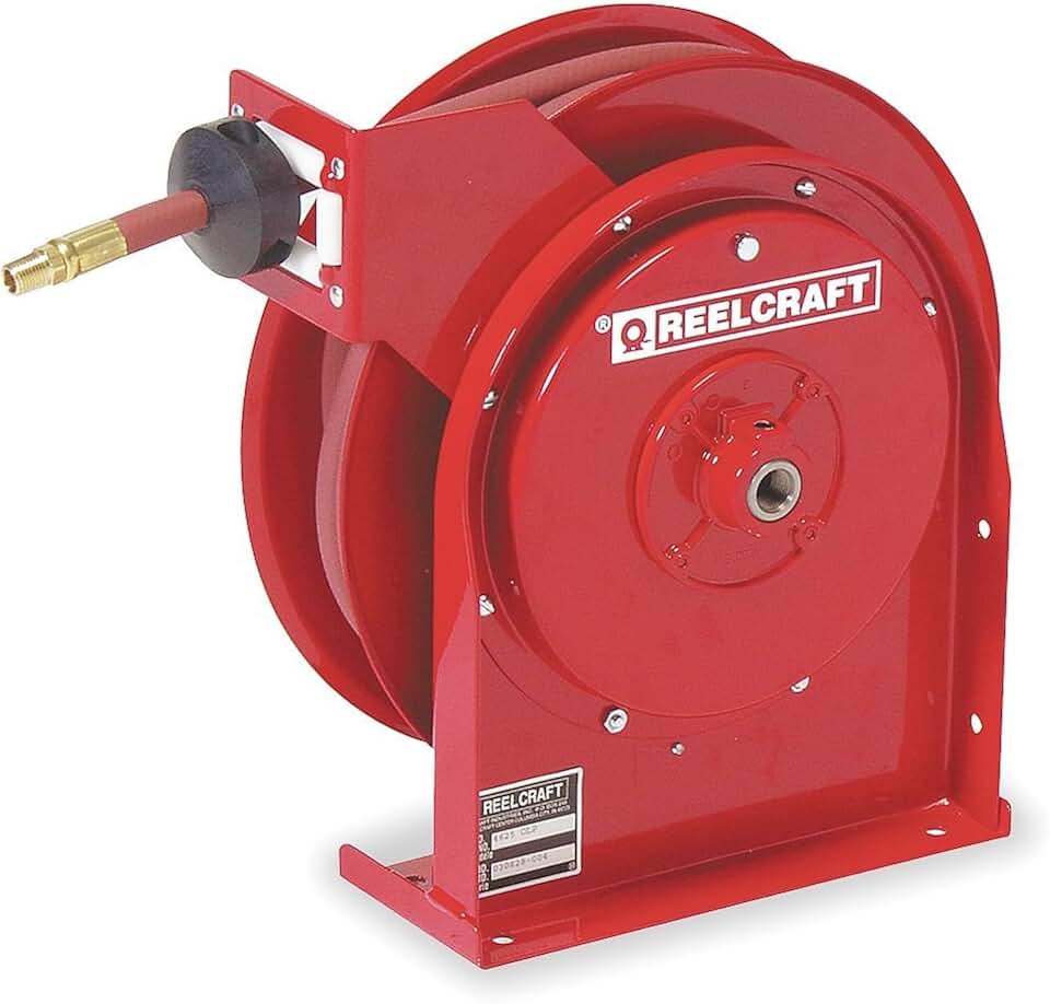 Reelcraft 5450 OLP Premium Duty Spring Retractable Hose Reel, 1/4