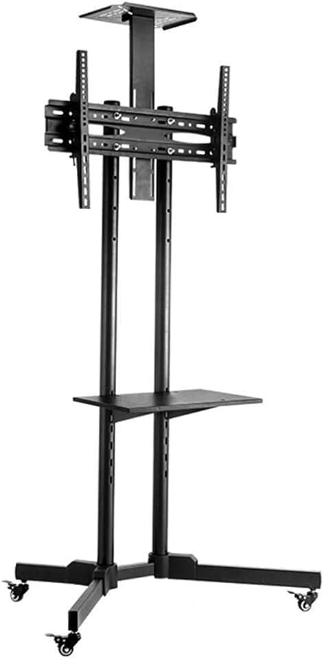 Universal TV Stand, Mobile TV Cart Floor Stand, Tall TV Stand VESA Bracket LCD Home Display TV Trolley Universal Tv Stand Floor Cart Rack with Wheels